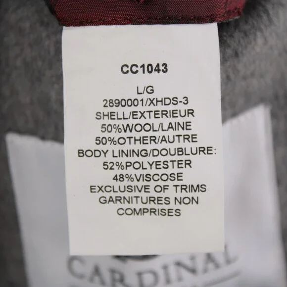 Cardinal of Canada NWT Wool Blend Duffle Coat Size L (42-44) US McBride In Gray